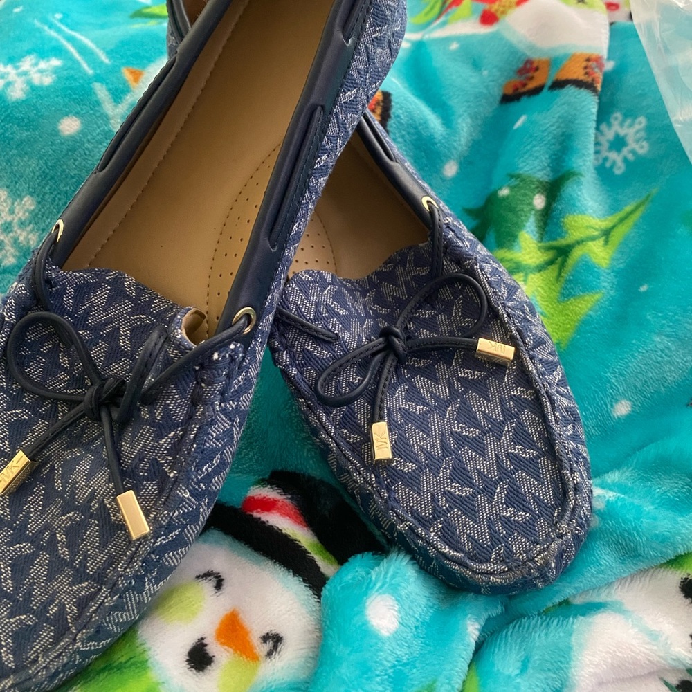 Michael kors blue Denim mk logo shoes